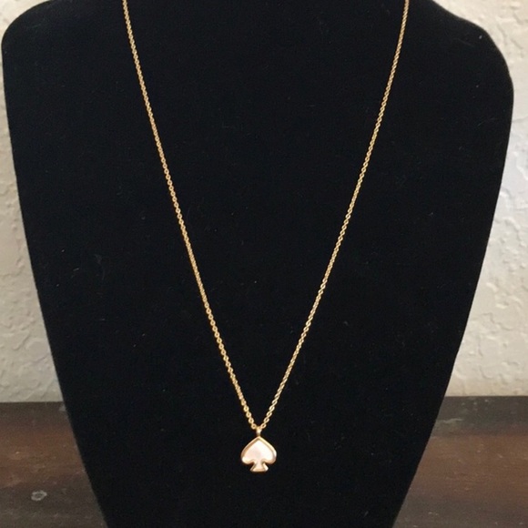 kate spade Jewelry - Kate spade gold with pearl stone spade necklace